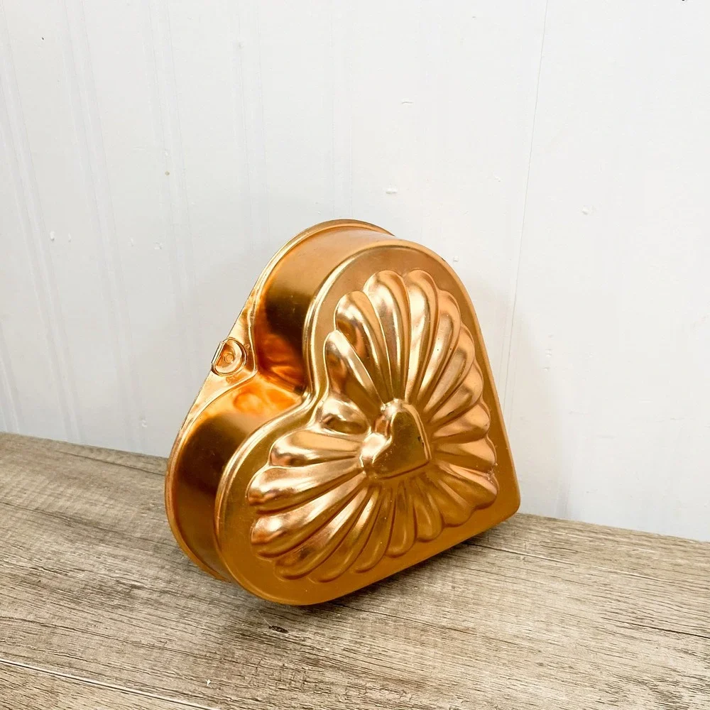 Vintage Copper Heart Mold Wall Decor